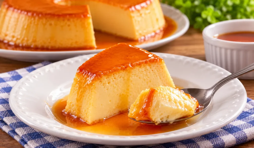 Delicioso pudim De leite condensado Cremoso
