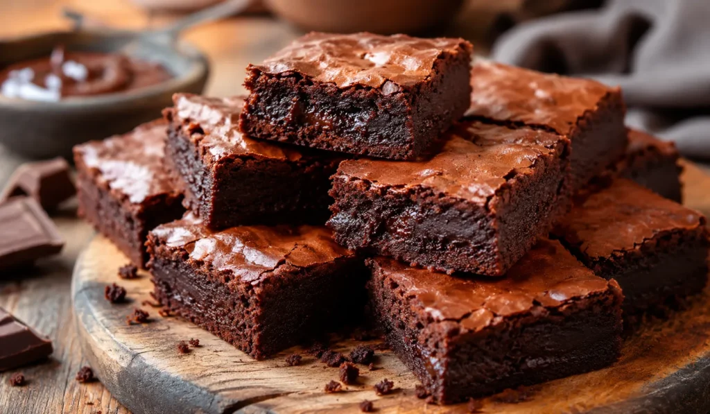 Brownie tradicional fácil, úmido e chocolatudo