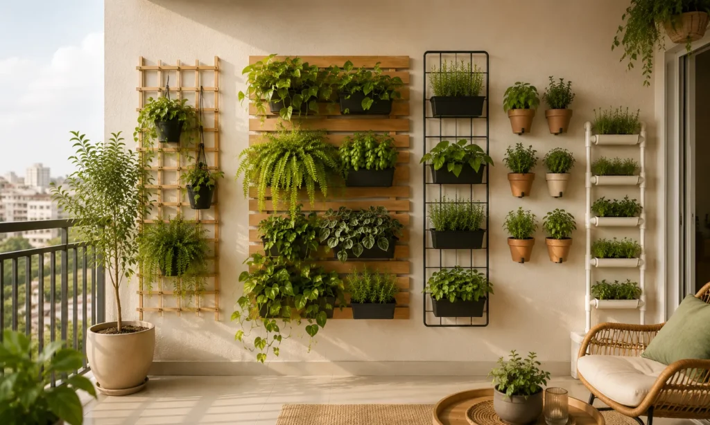 Tipos de estruturas para jardim vertical em casa